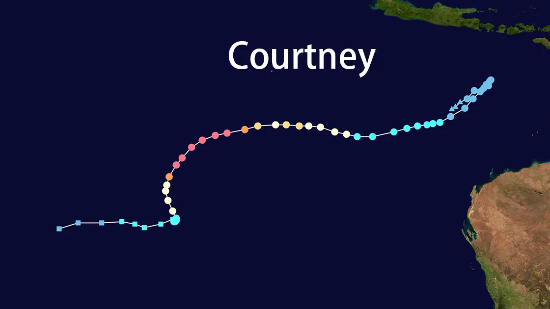 Track map of Courtney