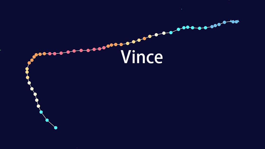 Track map of Vince