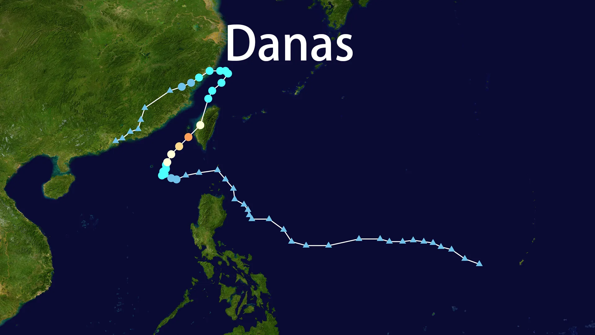 Track map of Danas