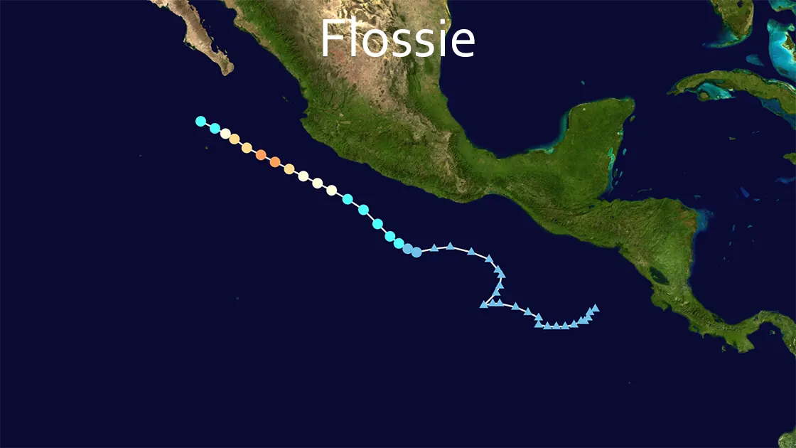 Track map of Flossie