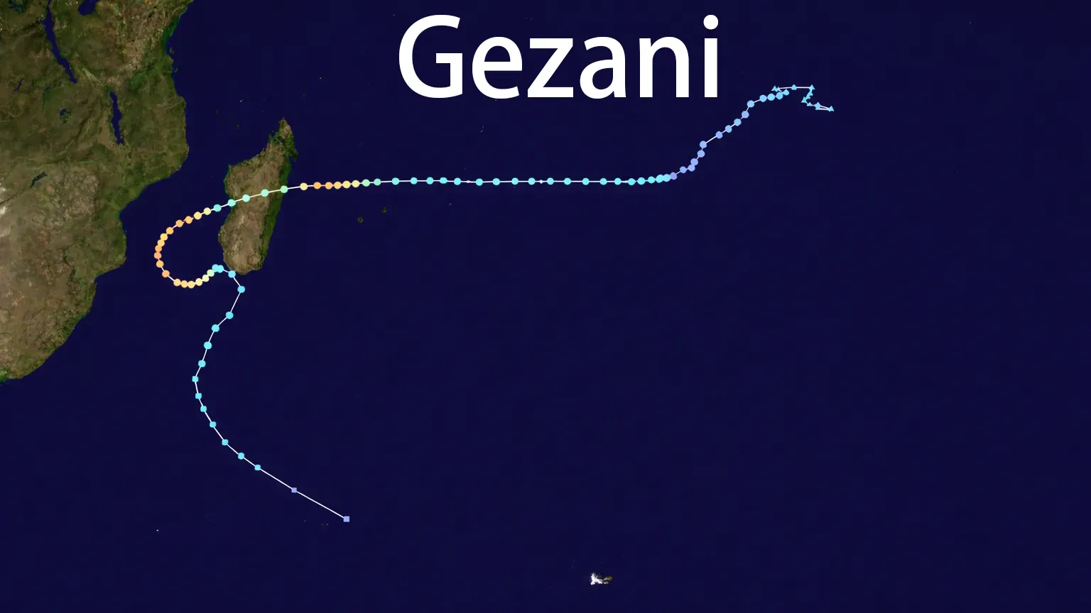 Track map of Gezani
