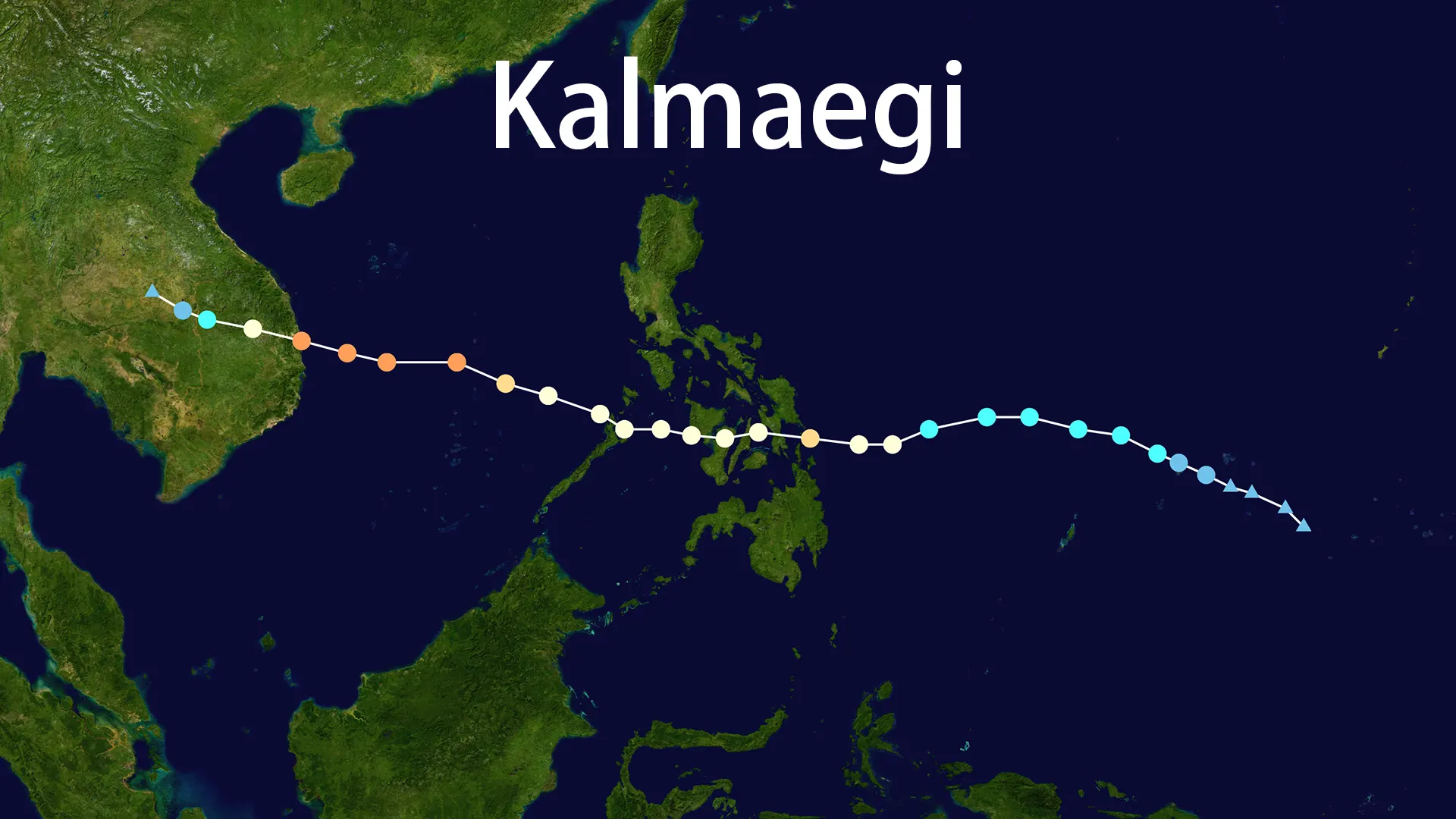 Track map of Kalmaegi