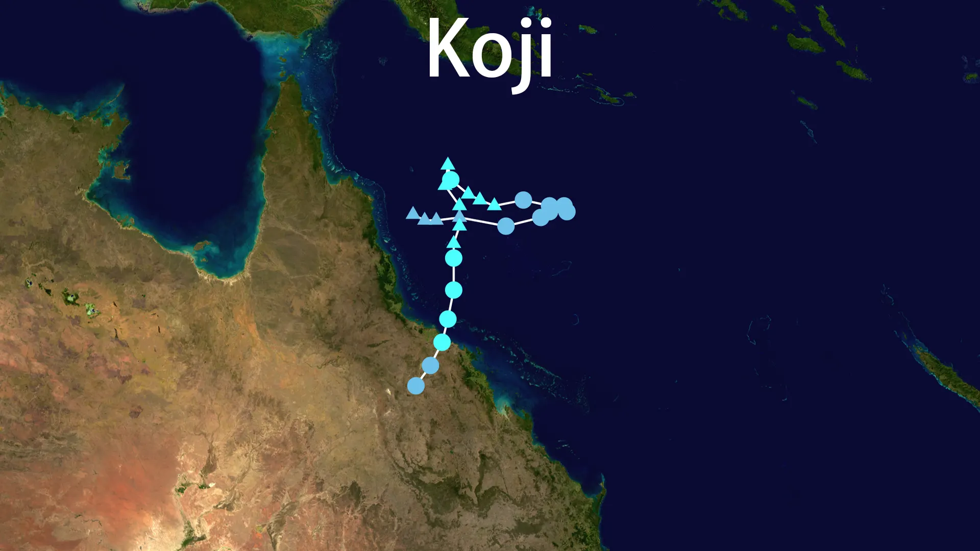Track map of Koji