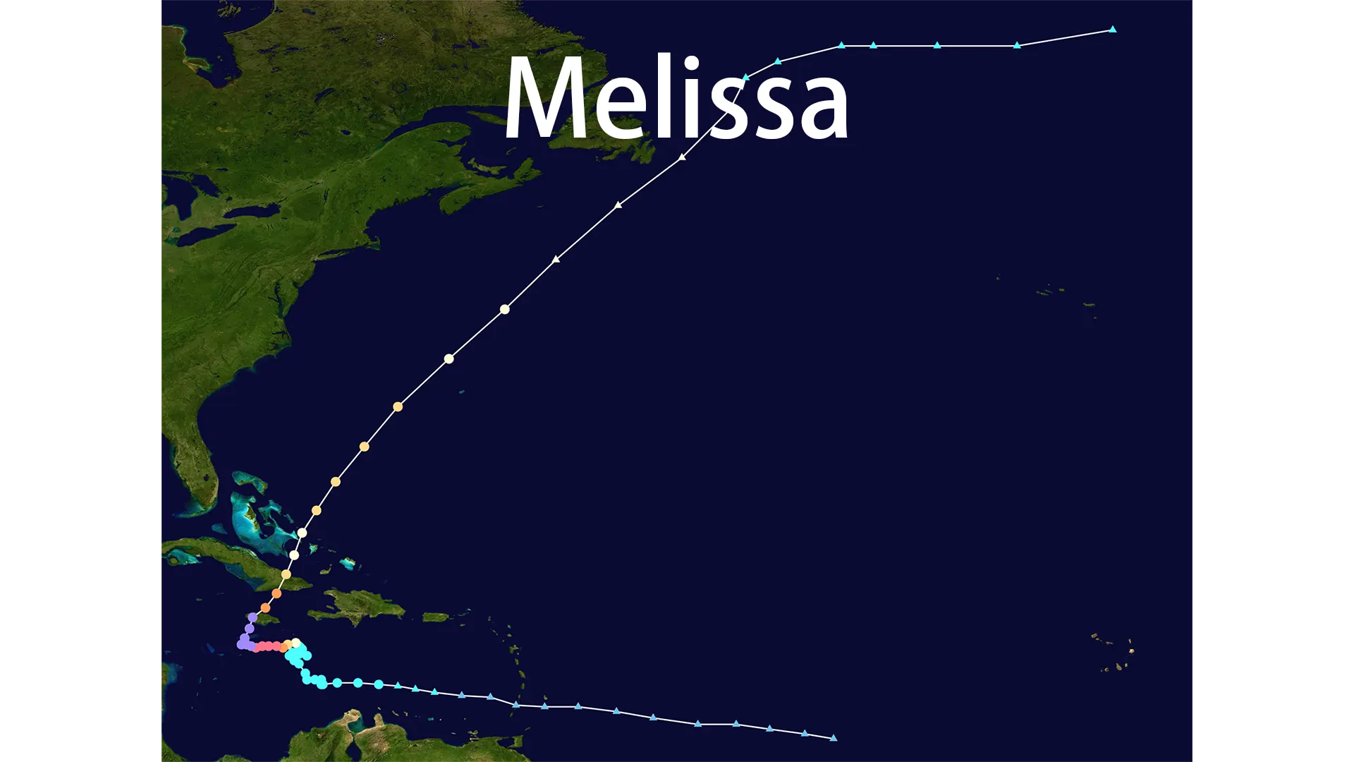 Track map of Melissa