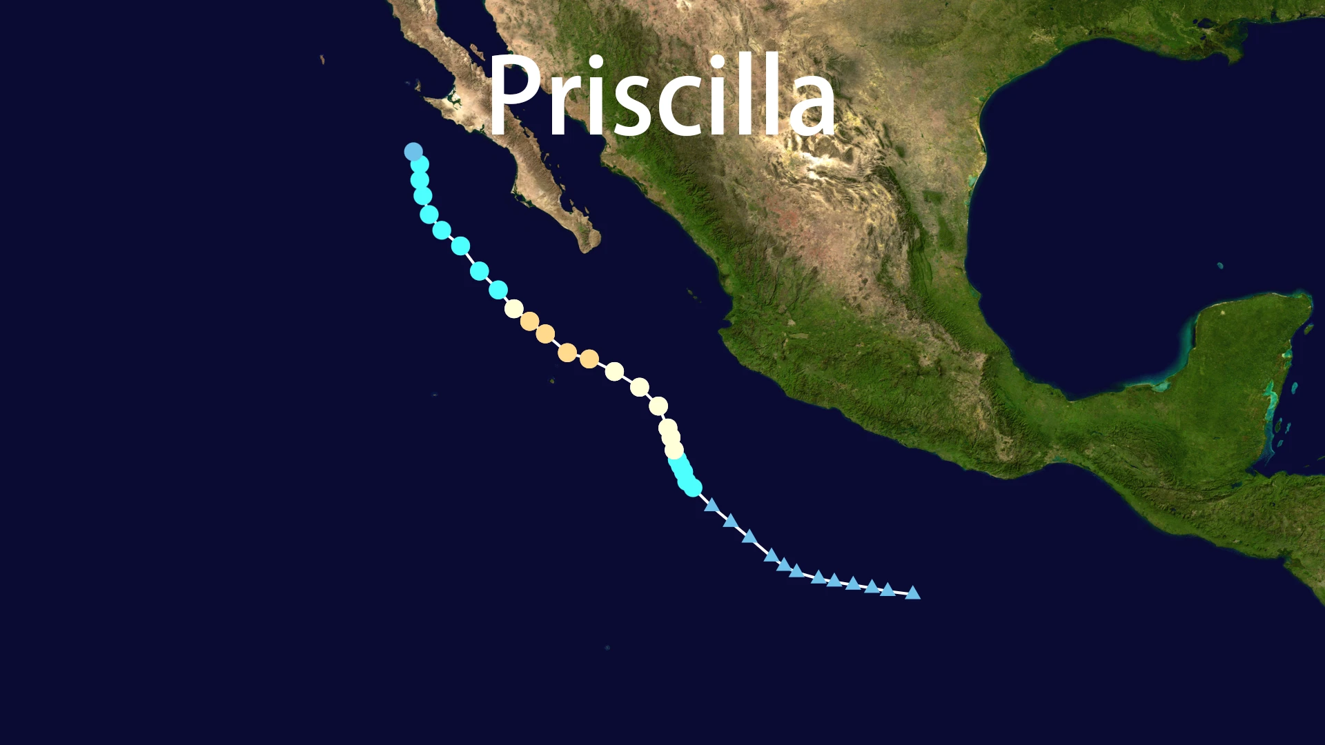 Track map of Priscilla