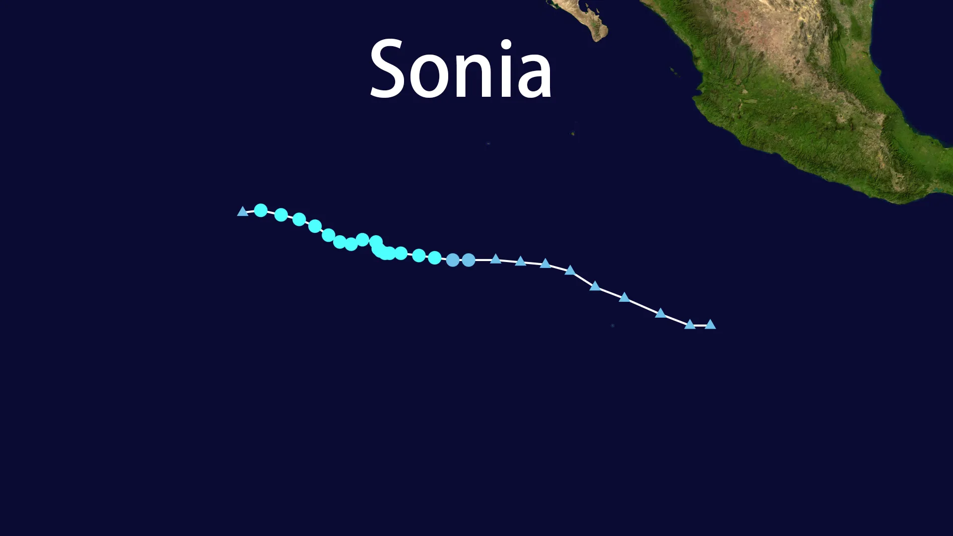 Track map of Sonia